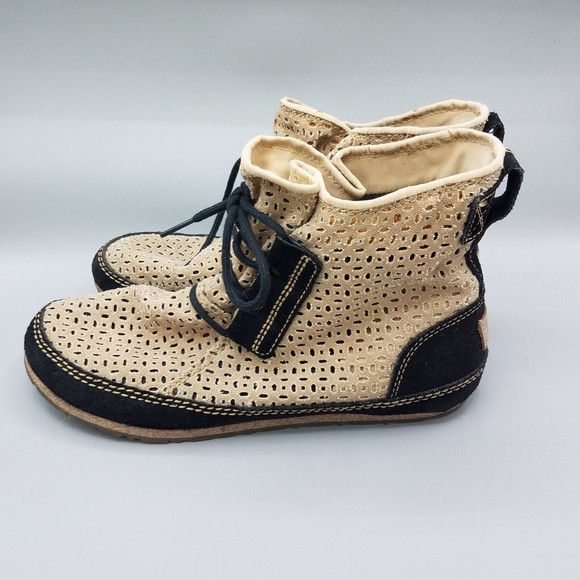 Sorel Women's Size 7.5 Cream Ensenada Festival Summer Boot Tan Black NL1944-010 - Picture 1 of 11
